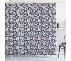 Garden Scene in Pastel Tones Shower Curtain