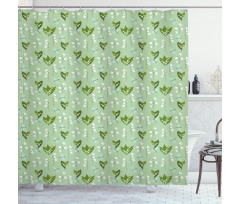 Dragonflies and Campanulas Shower Curtain