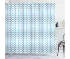 Grunge Hexagons Pattern Shower Curtain