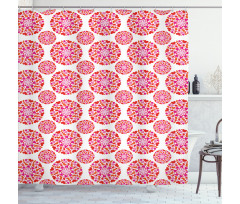 Hearts in Circles Shower Curtain