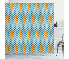 Diagonal Symmetry Motif Shower Curtain