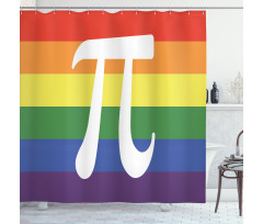 Number on Rainbow Colors Shower Curtain