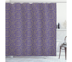 Bicolour Doodle Houses Shower Curtain