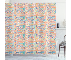 Contemporary Vivid Stripes Shower Curtain