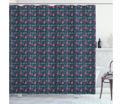 Contemporary Vibrant Leaves Shower Curtain