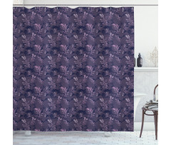 Abstract Branched Herbs Art Shower Curtain