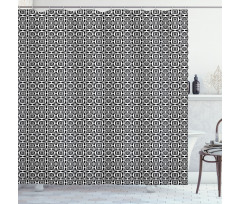 Monochrome Classic Motif Shower Curtain