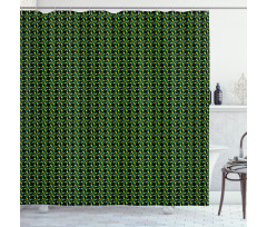 Triangular Geometric Star Shower Curtain