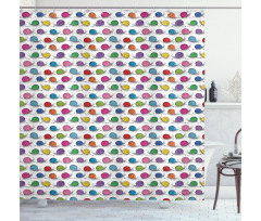 Funny Shelled Vivid Snails Shower Curtain