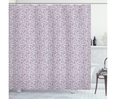 Outline Roses Shower Curtain