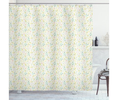 Pastel Tone Flora Shower Curtain