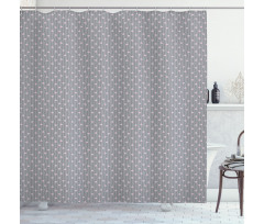 Hearts on Curvilinear Stripes Shower Curtain