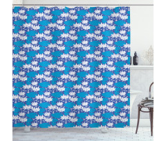 Water Lily Flowers Shower Curtain