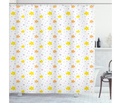 Happy Pastel Stars Shower Curtain