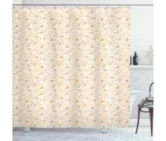 Romantic Petals and Buds Shower Curtain