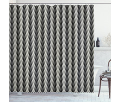 Abstract Quirky Zigzag Model Shower Curtain
