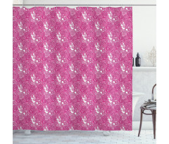 Romantic Peony Blooming Shower Curtain