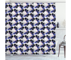 Contemporary Abstract Art Shower Curtain
