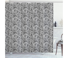 Hair Like Curlicue Waves Shower Curtain