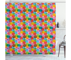 Grunge Vibrant Motif Shower Curtain