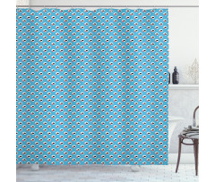 Geometrical Quirky Pattern Shower Curtain