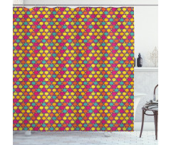 Colorful Geometric Star Shower Curtain