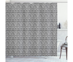 Zentangle Triangles Shower Curtain