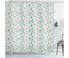 Abstract Wildwood Plant Shower Curtain