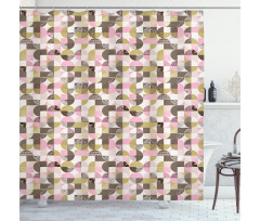 Rounds in Vintage Colors Shower Curtain