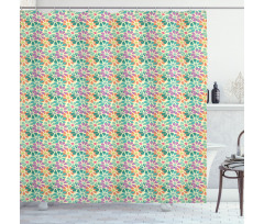 Funny Spring Flowers Bloom Shower Curtain