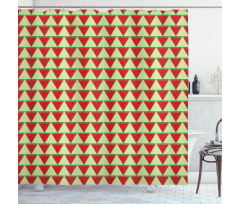 Triangle Watermelon Slices Shower Curtain