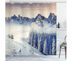 Snowy Winter View Shower Curtain
