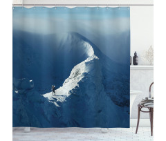 Sunny Day in Mountains Shower Curtain
