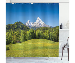 Bavarian Alps Village Shower Curtain