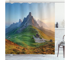 Sunrise at Dolomites Shower Curtain