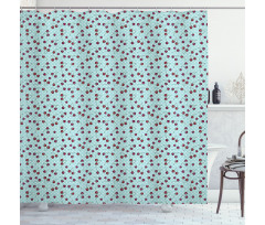 Fruit on Nostalgic Dots Shower Curtain