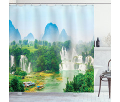 Misty Jungle Forest Shower Curtain