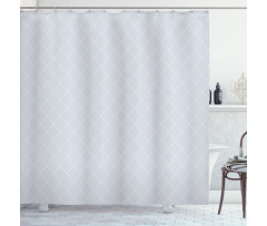 Diagonal Striped Rhombs Shower Curtain