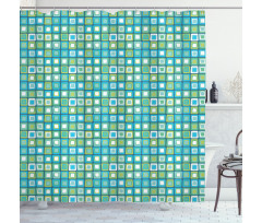 Nested Quirky Rectangles Shower Curtain