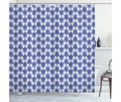 Eastern Art Flowers Pattern Shower Curtain