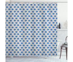Japanese Motif on Squama Shower Curtain