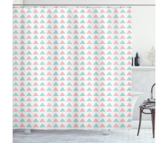 Pastel Triangles and Dots Shower Curtain