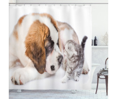 Sniffing Animals Photo Shower Curtain