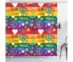 Heart Peace Shower Curtain