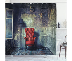Old Armchair Messy House Shower Curtain