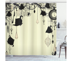 Diamonds Forks Spoons Shower Curtain