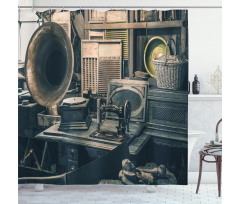 Old Store Gramophone Shower Curtain