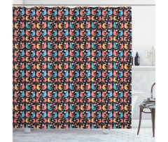 Abstract Reptiles Love Shower Curtain