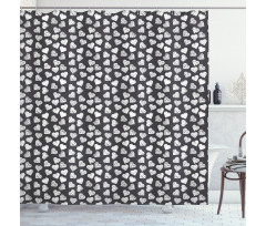 Modern Hearts Art Shower Curtain