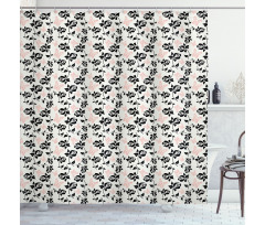 Roses and Butterflies Art Shower Curtain